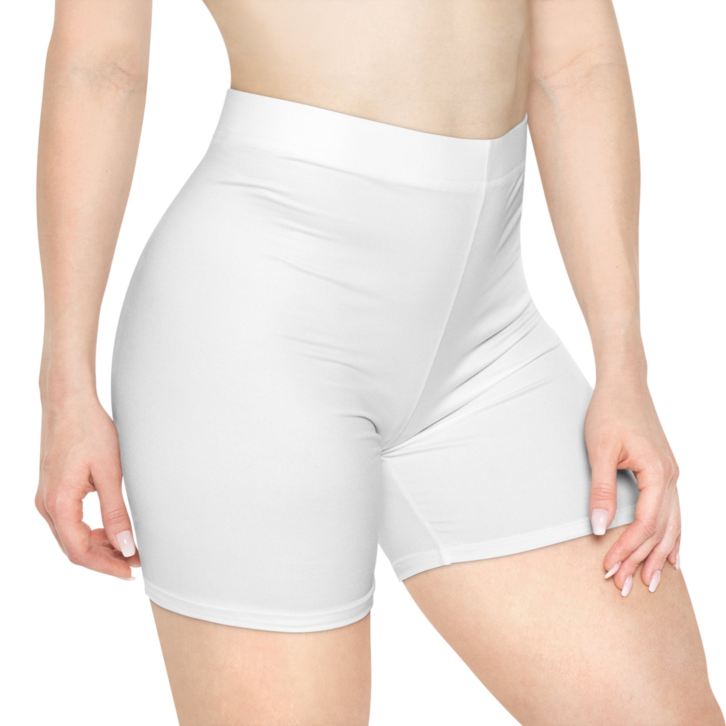 Women's Biker Shorts White