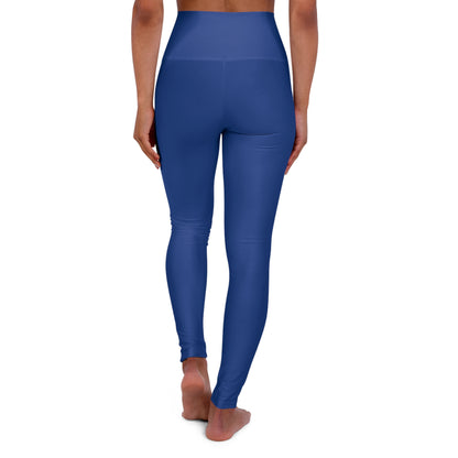 High Waisted Yoga Leggings Dark Blue