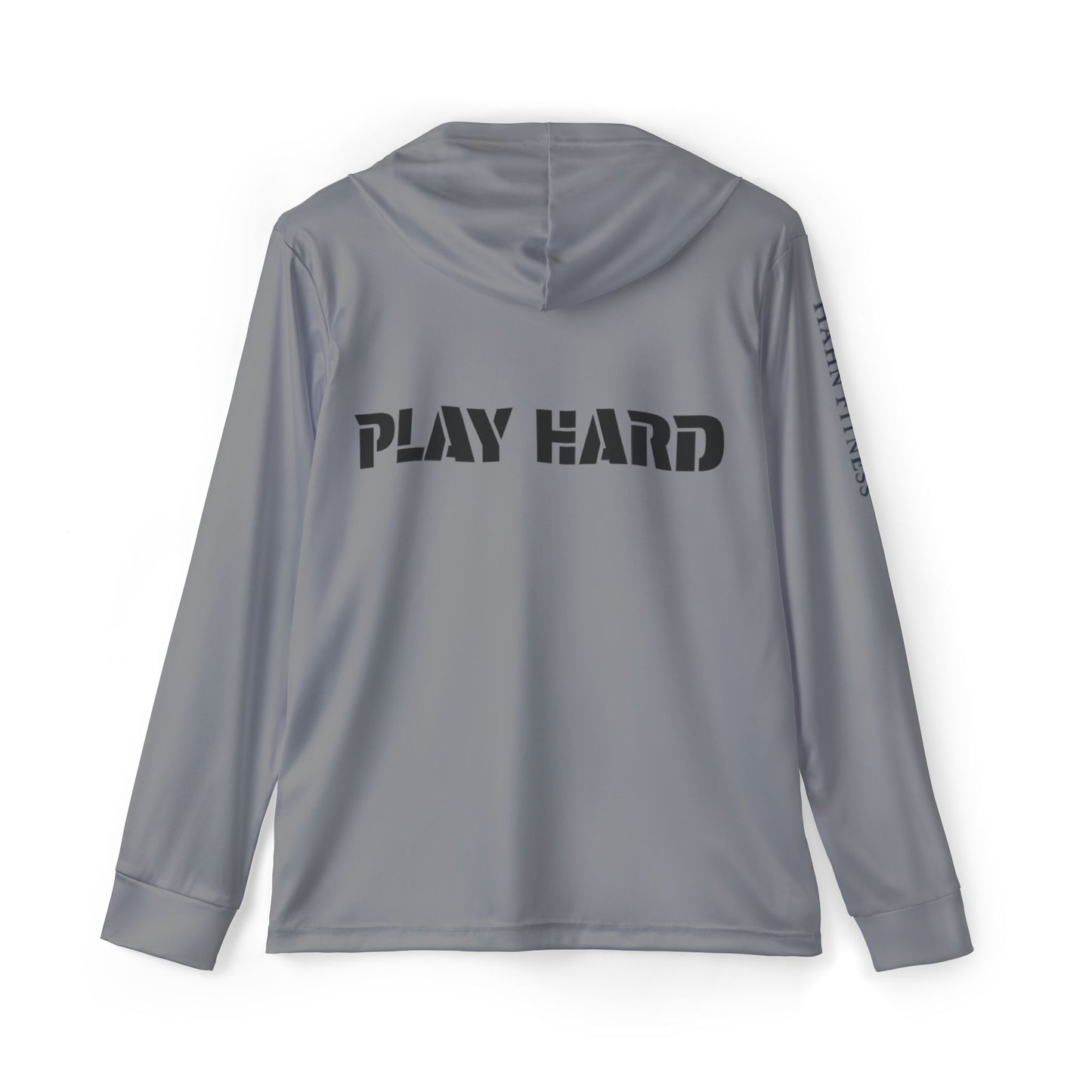 Men's Sports Warmup Hoodie Grey "Play Hard"