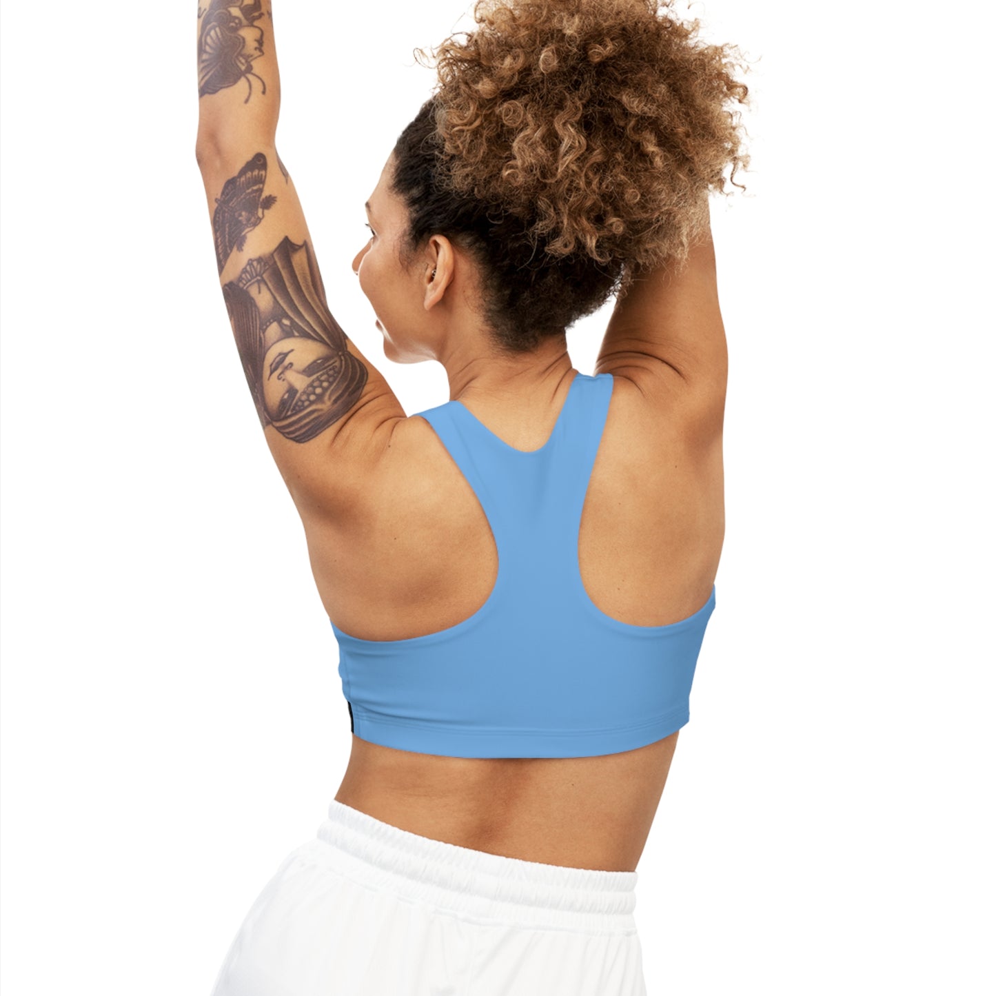 Seamless Sports Bra Light Blue "Stay Confident."