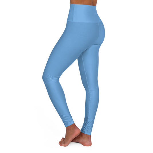 High Waisted Yoga Leggings Light Blue