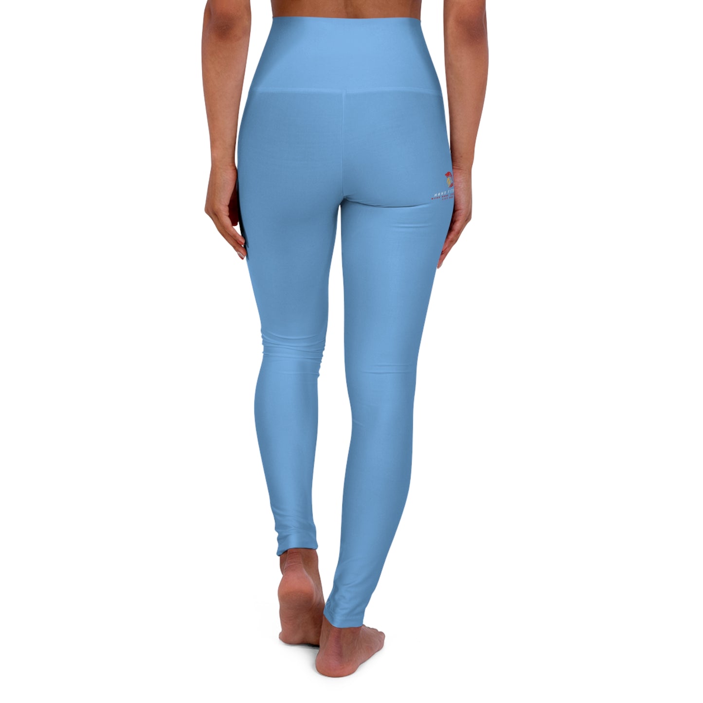 High Waisted Yoga Leggings Light Blue