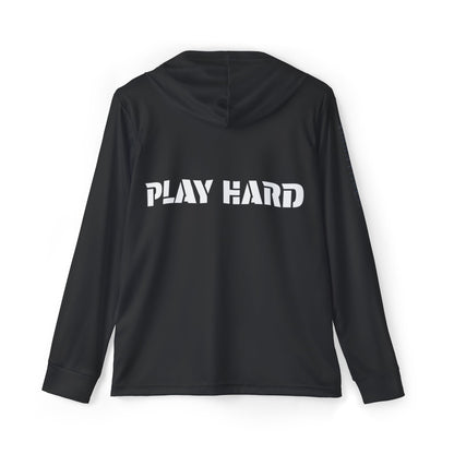 Men's Sports Warmup Hoodie Black "Play Hard"