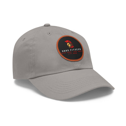 Dad Hat with Leather Patch (Round)