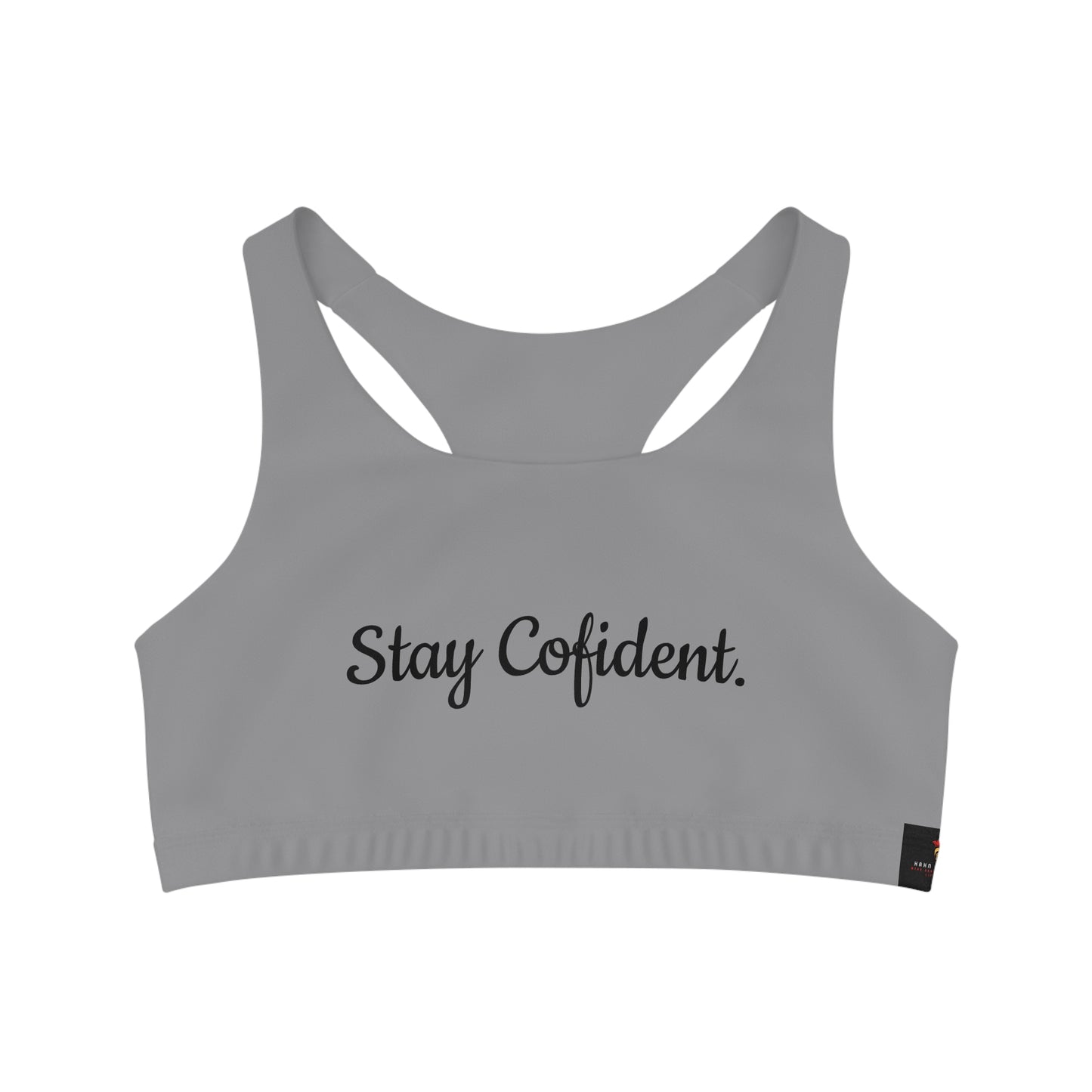 Seamless Sports Bra Grey "Stay Confident."