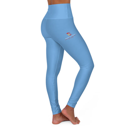 High Waisted Yoga Leggings Light Blue