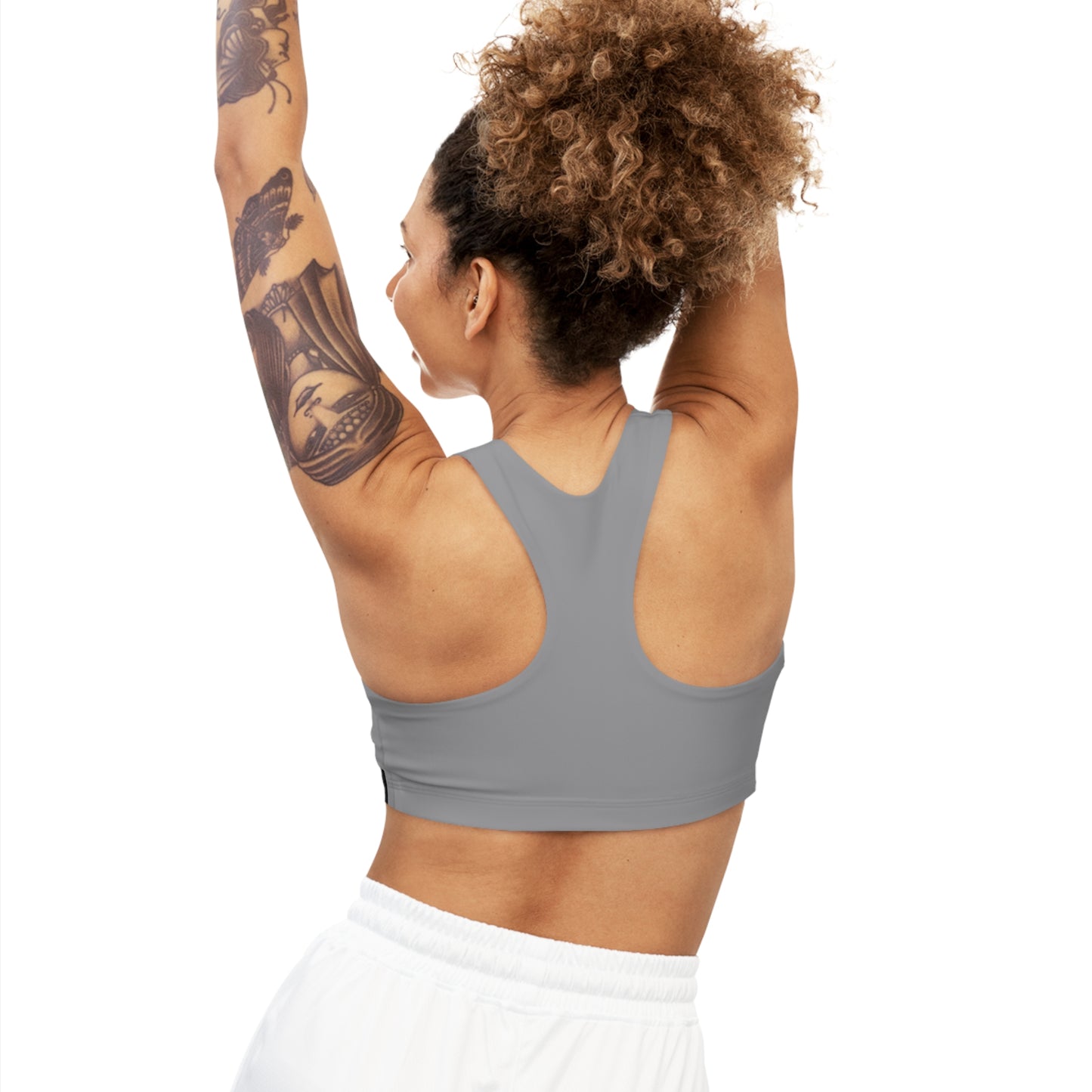 Seamless Sports Bra Grey "Stay Confident."