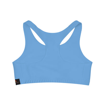 Seamless Sports Bra Light Blue "Stay Confident."