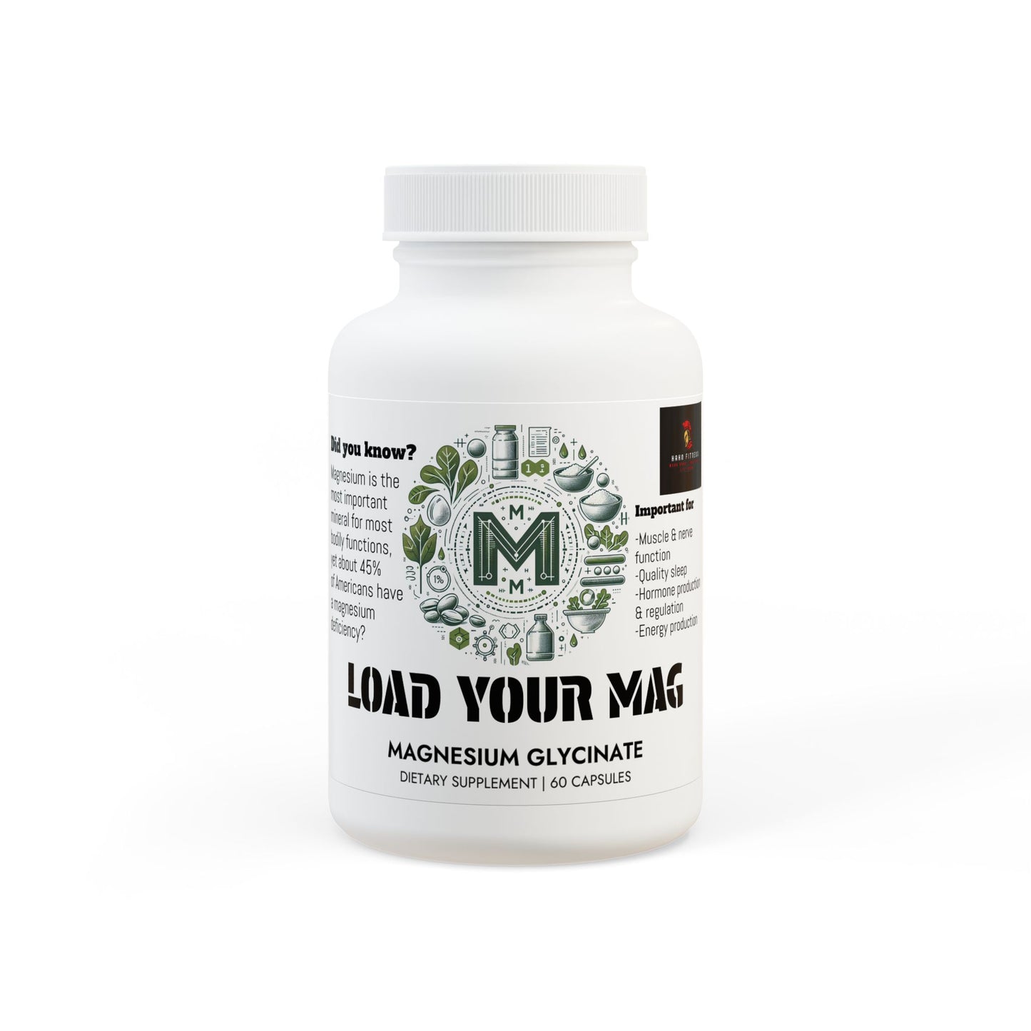 Magnesium Glycinate Supplement (60 Capsules)